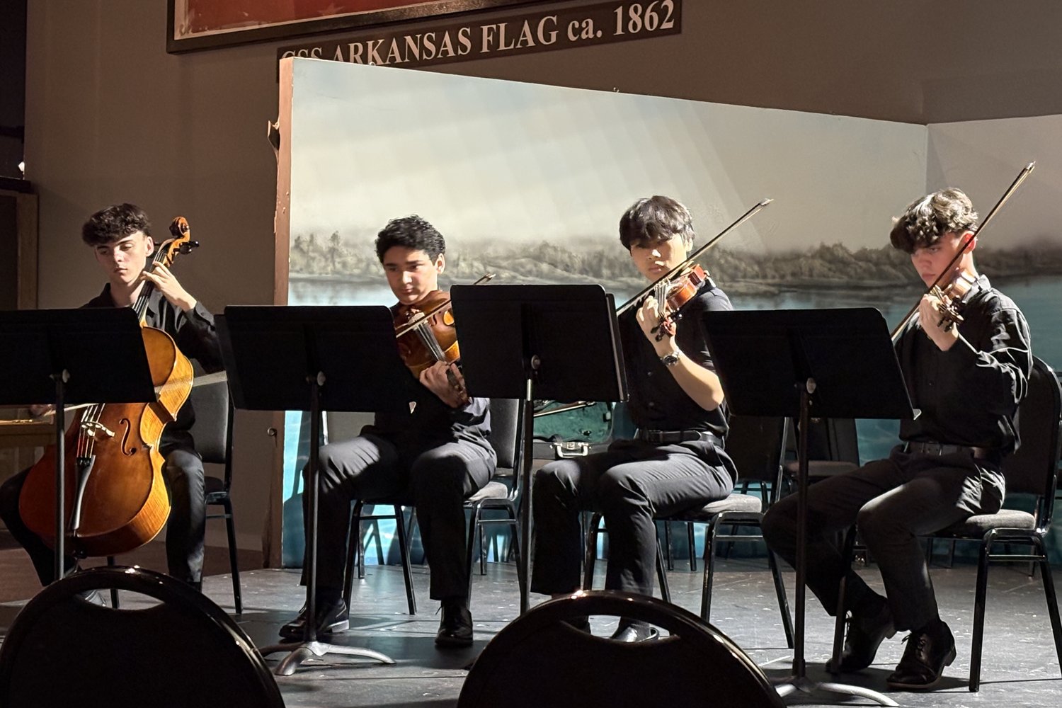 YOGC chamber ensemble performing at a community event